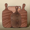 Tailai Irregular Shaped Walnut Wood Serving Cutting Board Black Wood Chopping Board Chopping Blocks for Steak PIzza and Cheese