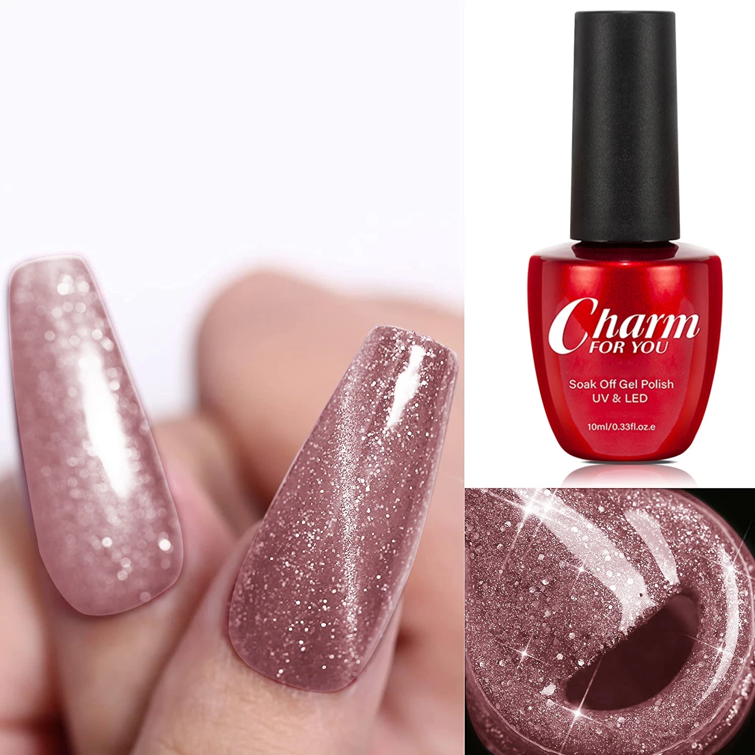 Cat Eye Gel Polish Nail Reflective Gel Polish 10ml Magnetic Soak-Off Uv Gel Nail Polish
