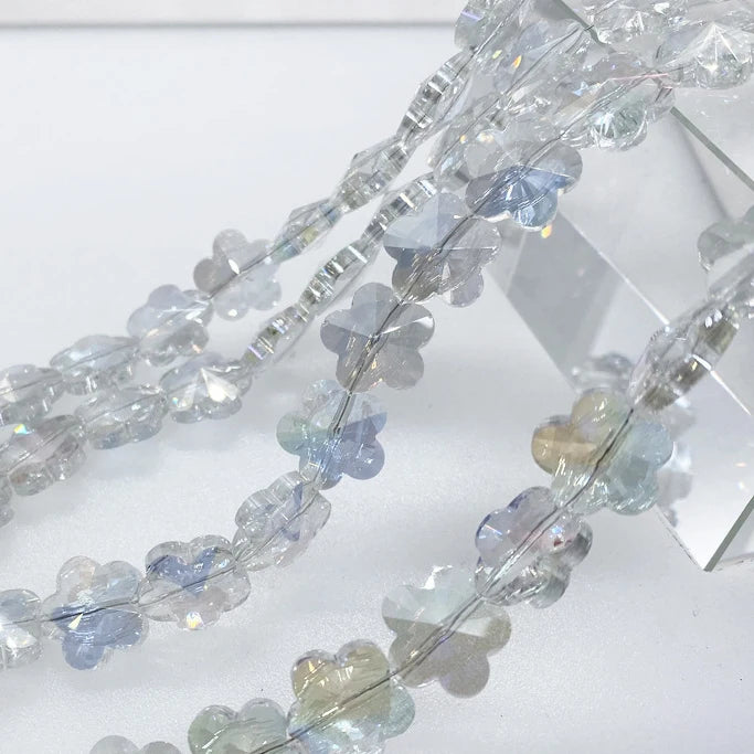 14mm Plum-shaped Crystal Beads Diy Bracelet Necklace Material Clear Colorful Glass Beads for Jewelry Making
