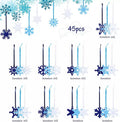 Cute Felt Hanging Christmas Ornaments Blue White Christmas Snowflake