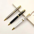 Advertising Print Luxury Sports Stainless Steel Custom Logo Eco-Friendly Ink Twist Ball Pen with Custom Color