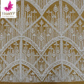 HY2802-4 New Design High Quality White Beaded Bridal Lace With Sequins for Women Wedding Dress Fabric