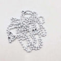 12Cm Long String Metal Ball Chain in with Connector Clasp for Label Tags Jewellery Keychain or Badge Holders