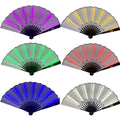 Wholesale 33cm Led Hand Fan Folding Light up Hand Held Paper Fans for Nightclub