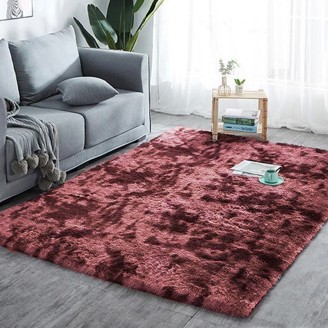 Factory Price Plush Soft Fur Living Room Carpet Machine Made Loop Pile Polyester Anti-slip Backing