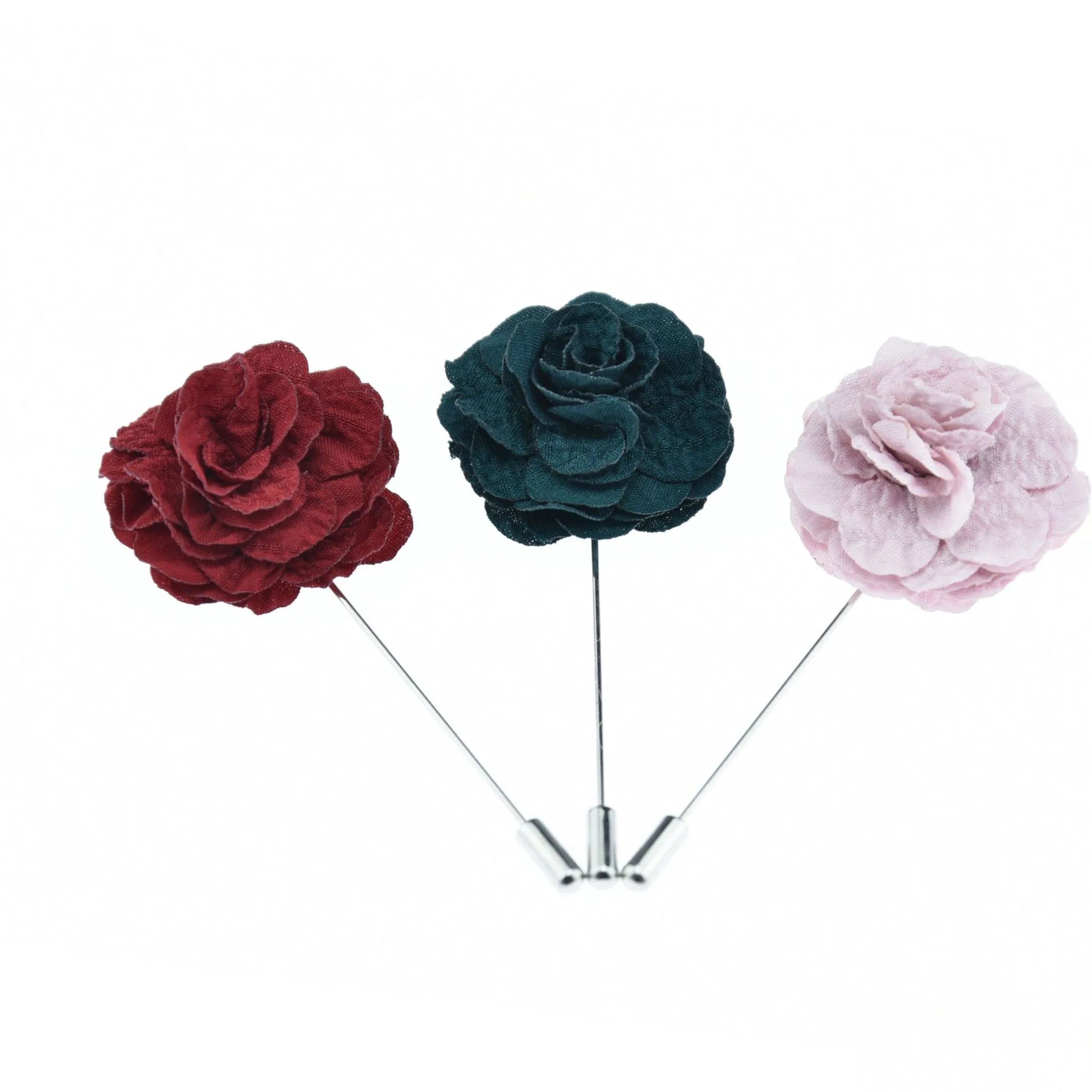 Top New Floral Satin Lapel Pin Men's Groom Wedding Party Stage Suit Shirt Corsage Collar Accessory for Clothes and Gifts