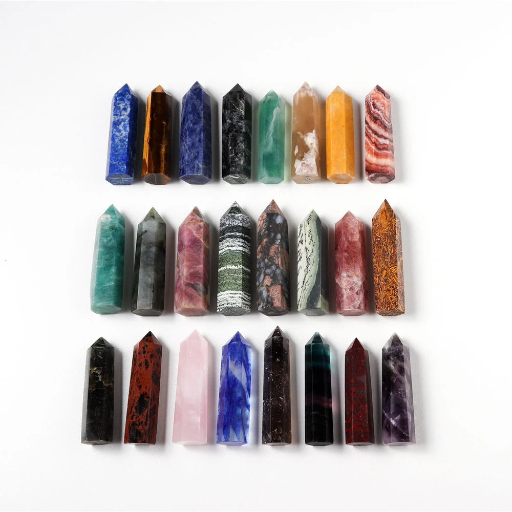 Wholesale Natural Stone Wand Clear Quartz Amethyst Quartz Tower Spiritual Crystal Points