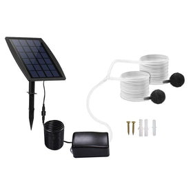 Solar Oxygen Fountain Pump Solar Water Submersible Pump Kit With Aquarium Oxygen Pipe and Bubble Stone