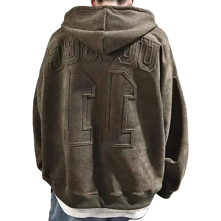High Quality 380 Gsm 700gsm  Hoodies Unisex Thick 100% Cotton French Terry Oversized Men Custom 3d Embossed Hoodie