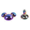 Fashion Rainbow Rivet Cap Bear Shape Spikes Rivet Studs Leather Rivet