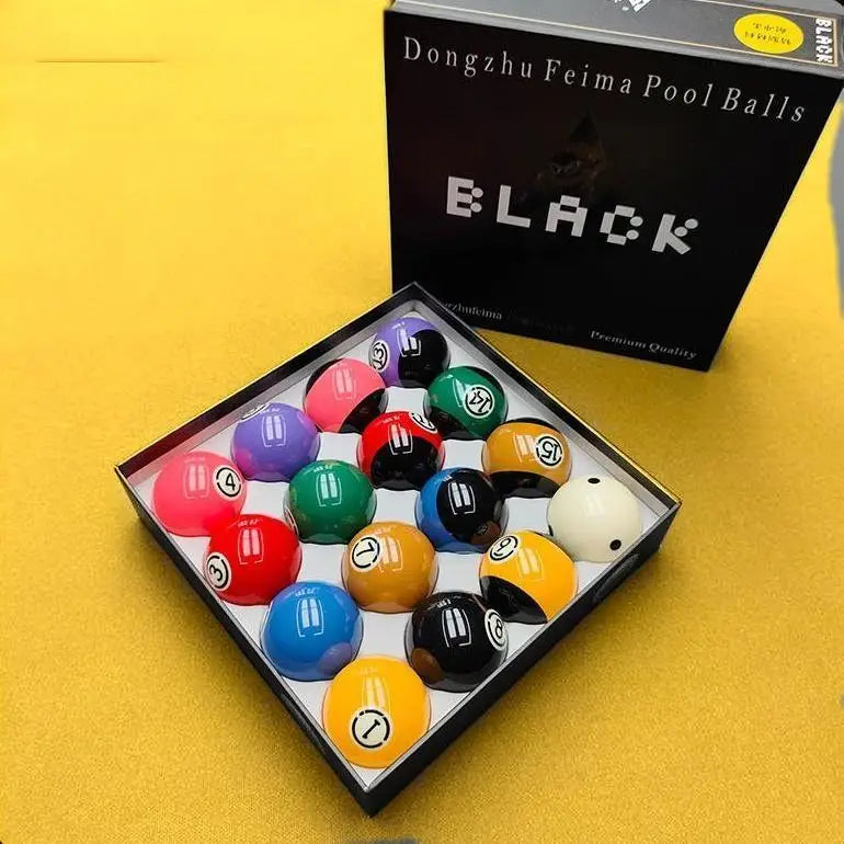 Black King Kong Billiards Premium 16A Black Design Resin 16pc Set 57.2mm Billiards Pool Balls for Sale