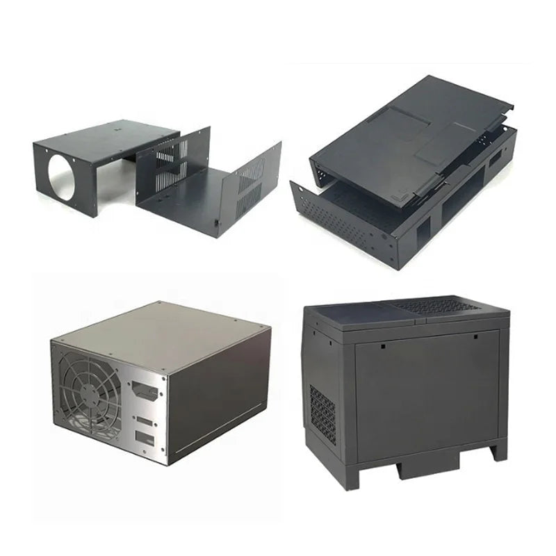 Custom CNC Machining Bending Stamping Works Box Enclosure Processing Parts Steel Sheet Welding Service Stainless Aluminium Metal