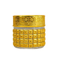 Dubai 10g Transparent Glass Round Can Jar with Golden Lid for Saffron and Food Storage