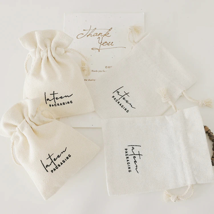 High Quality Pouch Cotton Dust Cover Bag Drawstring Customized Size Muslin Cotton Canvas Drawstring Bag Jewelry Pouches