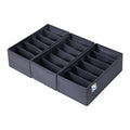 3 Pack Foldable Non-Woven Fabric Underwear Drawer Organizers Cabinets Closet Storage Boxes for Lingerie-Functional for Wardrobe