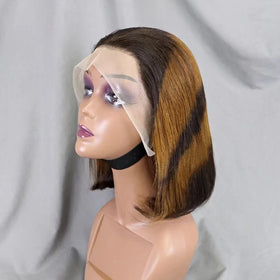 New Arrival Ombre Color Hair Wig bob Human Hair Wig Lace Frontal Wig bob