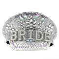 Handmade Bright Glitter Bride Hat with Diamond Sequins Novelty Hat for Bachelorette Hen Party or Valentine's Day Celebrations
