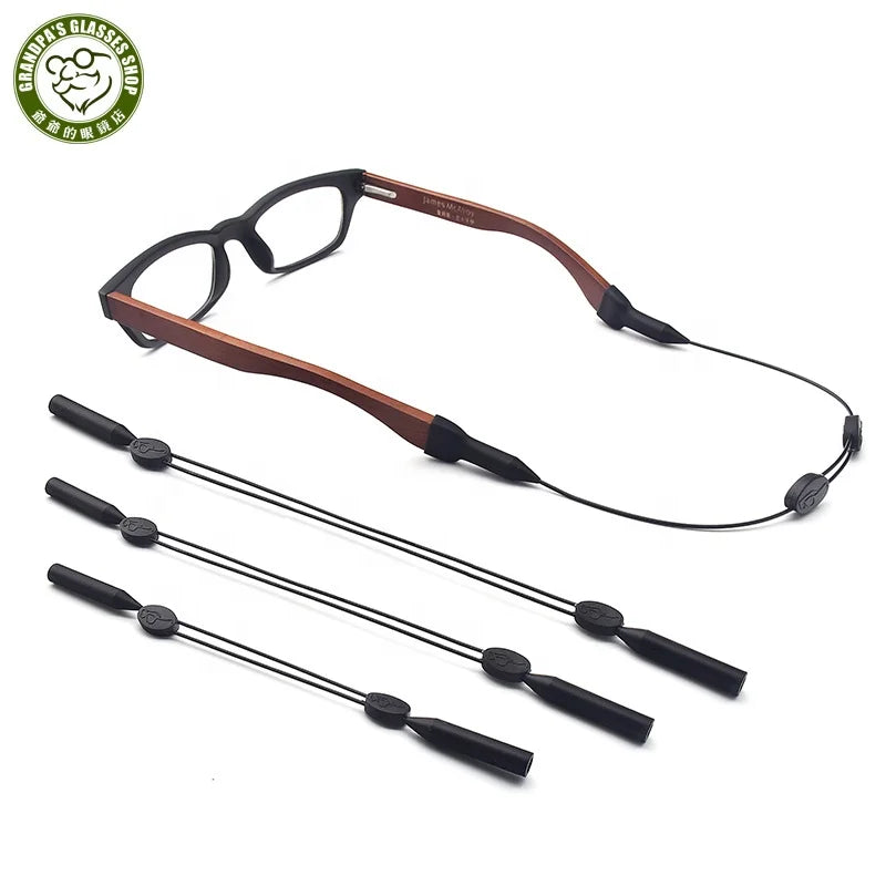 Wholesale Stainless Steel Adjustable Sports Silicone Sunglasses Straps Kids Men Women No Tail Sun Glasses Neck Cords Strap