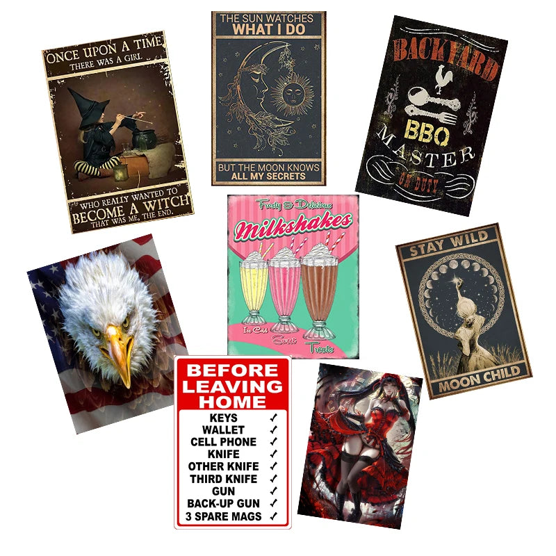 Decor Plate Tin Metal Plate Sign Customized Vintage Decor Metal Tin Plate Beautiful Wall Sign the Decoration Sign