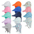 2023 3M-5Y Summer Baby Flap Sun Protection Hat Kids Beach Wide Brim Outdoor UV Protective Toddler Boys Girls Bucket Hats