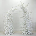 Other Decorate  Factory Price Wedding Arch Flowers Runner Row White Rose Horn Flower Arch Backdrop for Easter Marriage Event