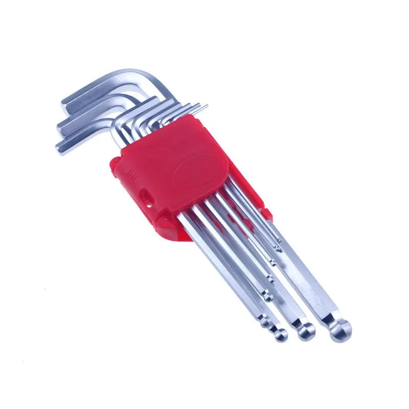 Hexagon Socket Screwdriver 9-Piece Set with Electric Wrench CR-V Material Ball End Hex Keys OEM Available