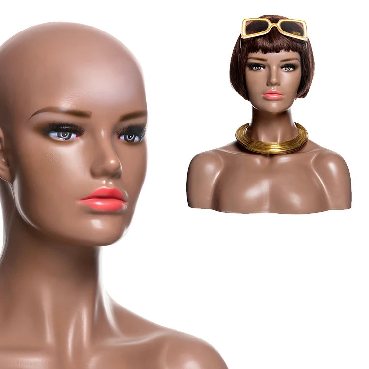 H1141-W3  Wholesale Cheap Price Head Fashion Female Head for Wig Display Adult Head With Shoulder