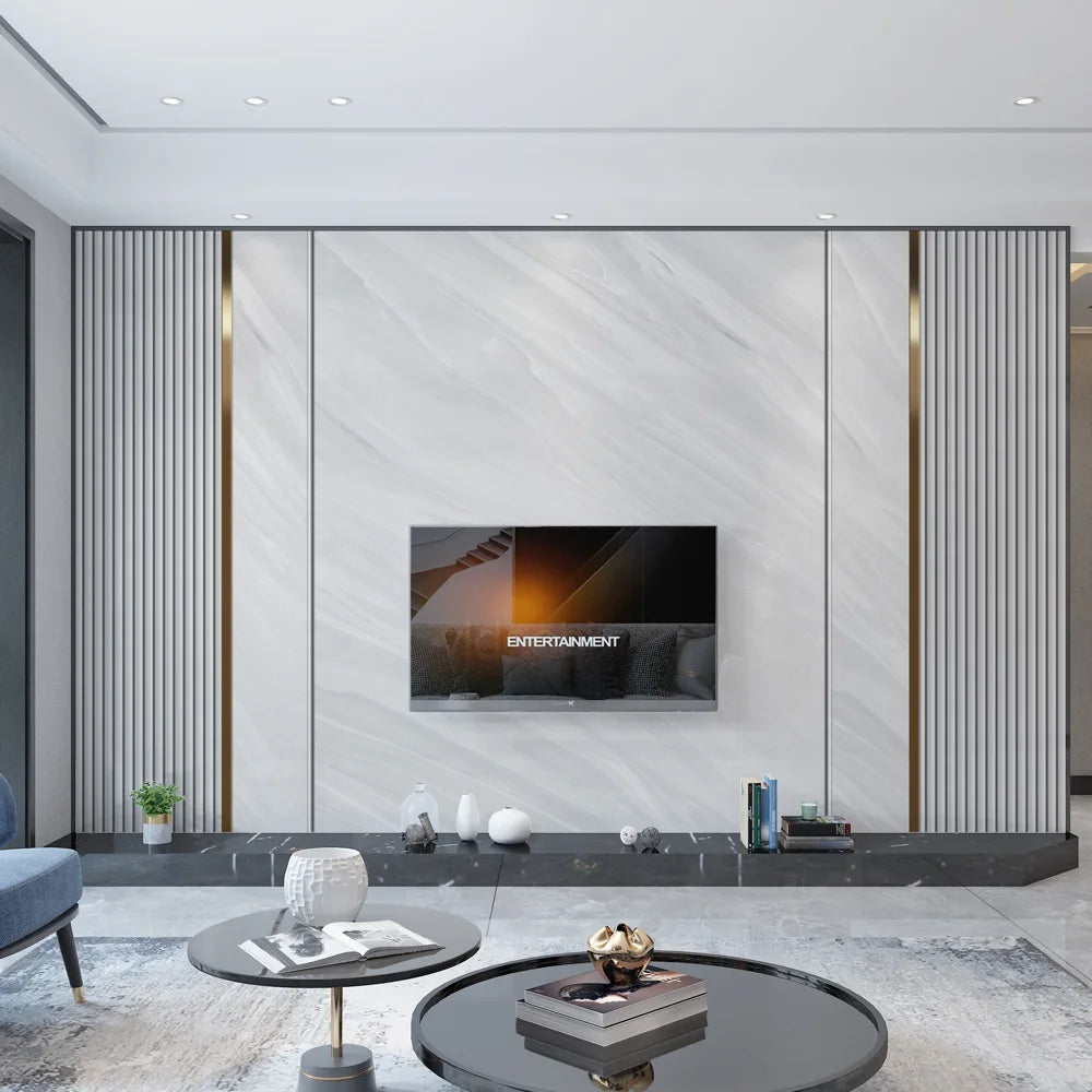 New Light Luxury Tv Background Wall Wallpaper Living Room Modern Simple Wall Covering High-End Film And Television Wall Mural