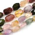 Beads Loose Gemstone Strand Rose Quartz Amethyst Citrine Faceted Healing Energy Jewelry Cylinder Fancy Cut Beads for Bracelets