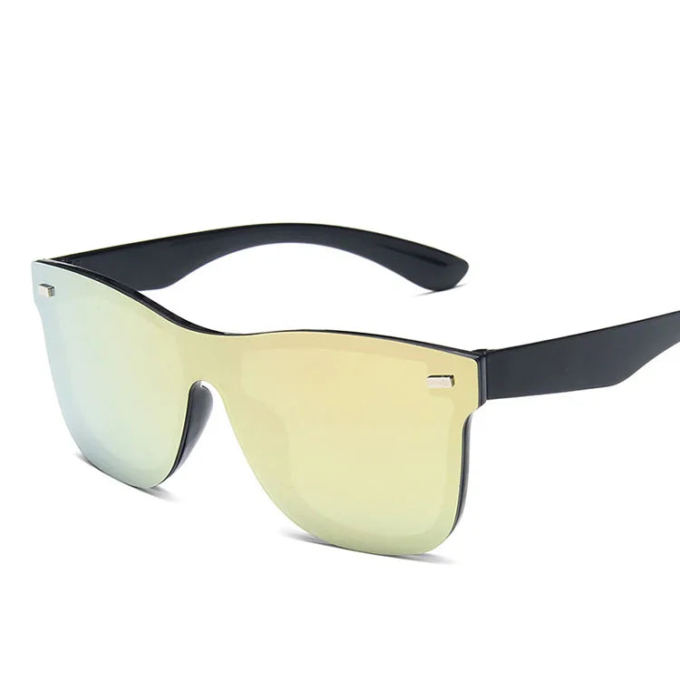 One Piece Sunglasses Colorful Reflective Mercury Sunglasses
