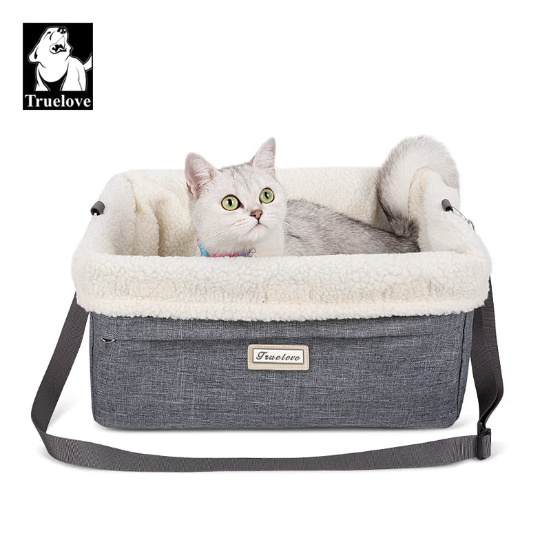 Truelove Convenient Vehicle Pet Bag Carrier Foldable Nylon Basket for Dog Cat Easy Storage & Washable Bed for Car at Home Use