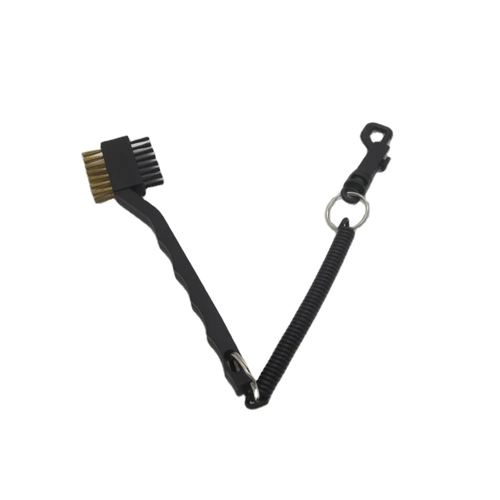 with Retractable Coiled Cord Sprint Double Side Utility Golf Club Cleaning Brush for driver iron and putter