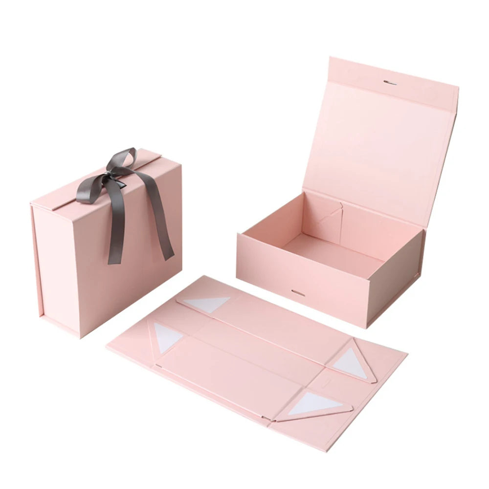 Wholesale Cardboard Paper Matte White Ribbon Packaging Paper Custom Logo Magnetic Gift Box for Dress