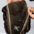 French Lace Toupee for MenNatural Hairline Swiss Lace Men's Hairpiece Remy Hair Toupee Replacement System for Thinning Hair