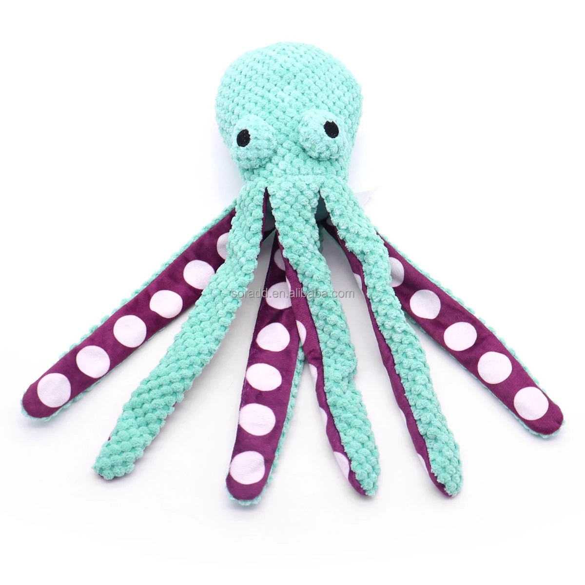 Interactive Durable Squeaky Dog Toy Soft Stuffed Octopus with Crinkle Paper Teeth Chew Indoor Play Pet Chew Toys Gift