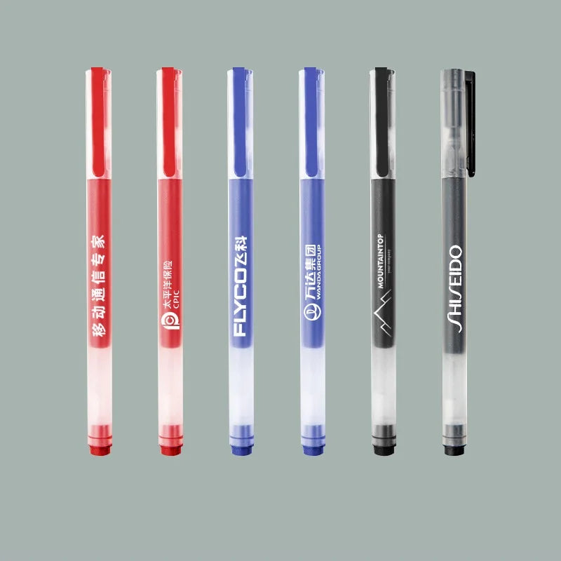 Large Capacity Gel Pen Bullet 0.5mm Student Office Signature Wholesale Advertising Pen Customized Printing Logo