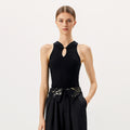 Brand Customization Chinese Style Vintage Chic One Size Tank Top Versatile Knitted Design with Casual Short Outerwear tank Top