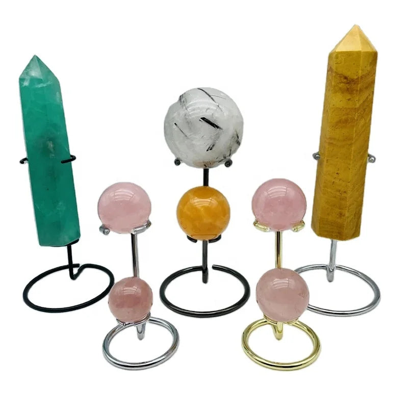 Wholesale Crystal Point Metal Stand Base Crystal Ball Base Holder Stand Metal Sphere Stand