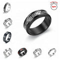 Anillos Para Hombres Mens Tarnish Free Titanium Stainless Steel Anti Stress Spinner Anxiety Fidget Ring