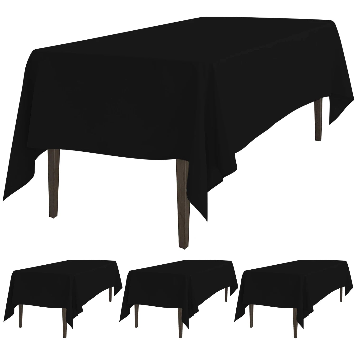 Wholesale Custom Woven Polyester/Cotton Waterproof Disposable Square Table Cloths for Wedding Party Hotel Use