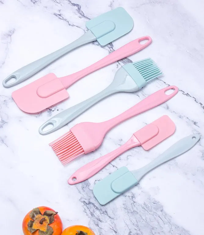 Silicone Spatula Set Heat-Resistant Non-Stick 3 Piece Design Spatula for Cooking Baking and Mixing