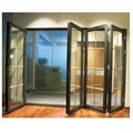 D-TOP Modern Front Doors Designs Glass Doors Aluminum Double Glass Sliding Folding Door for Home