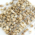 Retro 10-21mm Ceramic Clay Beads Rhinoceros Skin Series Butterfly Rose Sea Star Watermelon Skull Square Beads Charm for DIY