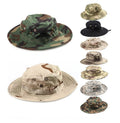 Unisex Sun Hat Wide Brim Camouflage American Bonnie Cap Tactical Bucket Hats