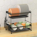 Modern 2 Layer Multi-Functional Standing Kitchen Storage Racks for Dish Display and Tool Organization