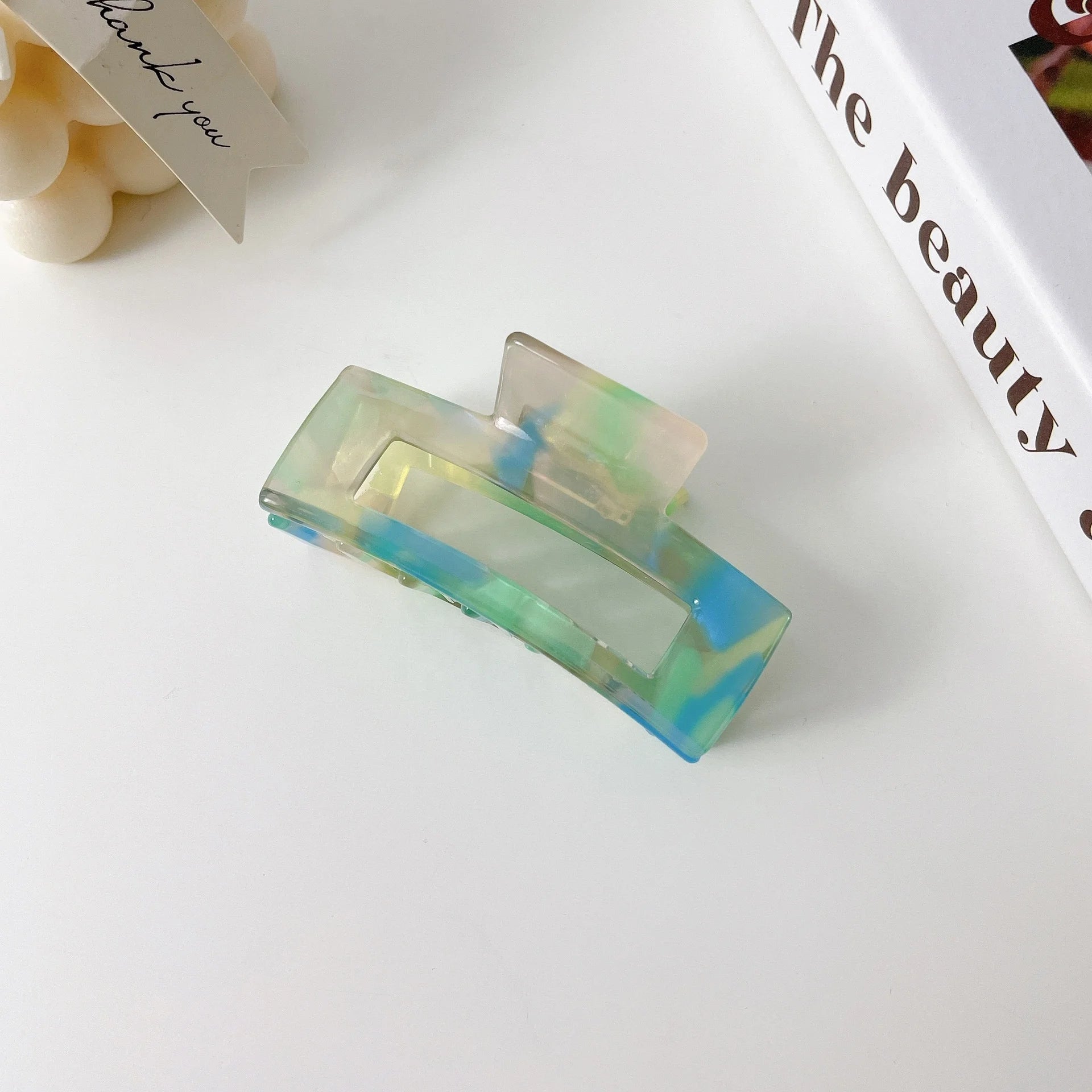 Wholesale Fashion Women's Large Hair Claw Hair Accessories Colorful 7.8 cm Big Clips for Thick Hair