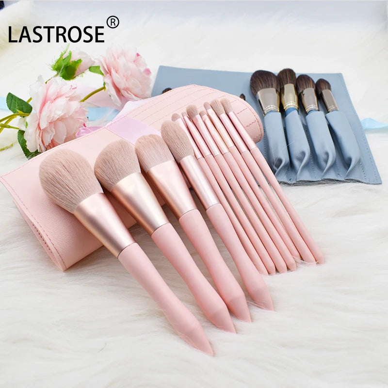 Wholesale New Professional 11pcs Private Label Makeup Brush pink Makeup Brush Set With Bag
