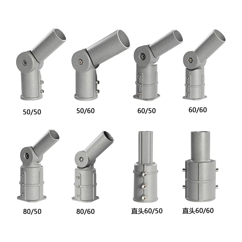Wholesale Aluminum Adjustable Street Light Adapter 50mm 60mm 80mm to 50mm 60mm Parts for Solar Street Lighting Accessories