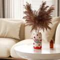 Creative Cute Modern Nordic Style Ceramic Flower Holder with Strawberry Daisy Design-Handmade Eco-Friendly Vase for Home Decor