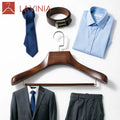 Lavinia Luxury Custom Logo Black Brown Men Coat Suit Hangers Wide Shoulder for Tailored Suit